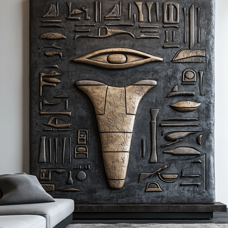 EGYPTIAN EYELASH 3D RÖLYEF TABLO