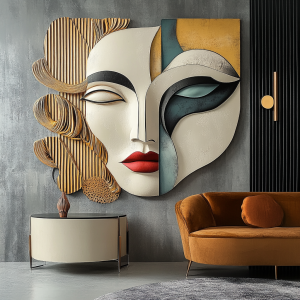 YELLOW WOMAN 3D RÖLYEF TABLO