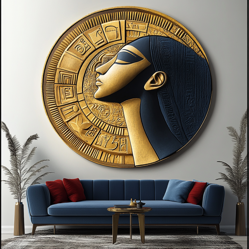 EGYPTIAN MEDAL 3D RÖLYEF TABLO