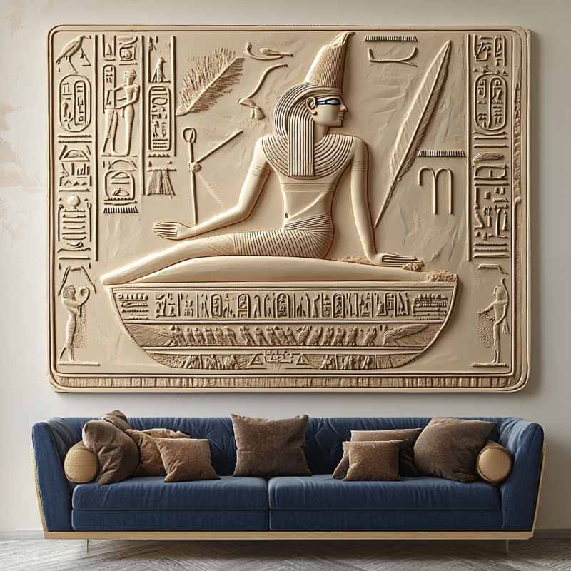 EGYPTIAN SHAWL 3D RÖLYEF TABLO