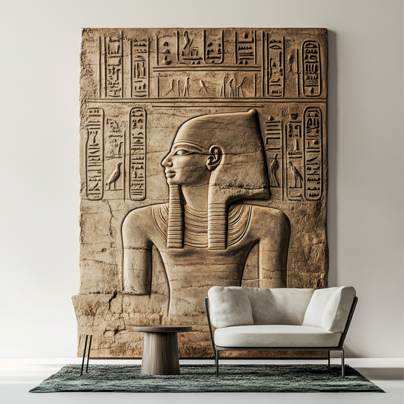 EGYPTIAN LONELY MAN 3D RÖLYEF TABLO