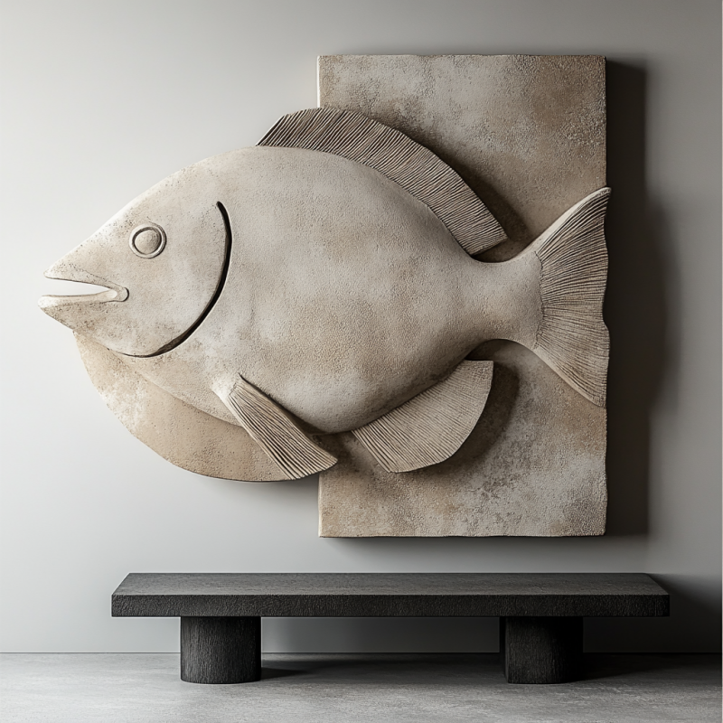 FISH FISH 3D RÖLYEF TABLO