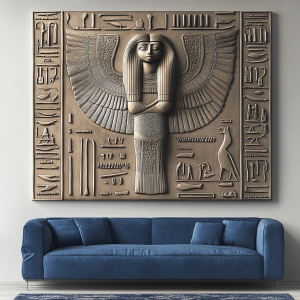 EGYPTIAN BROZE 3D RÖLYEF TABLO