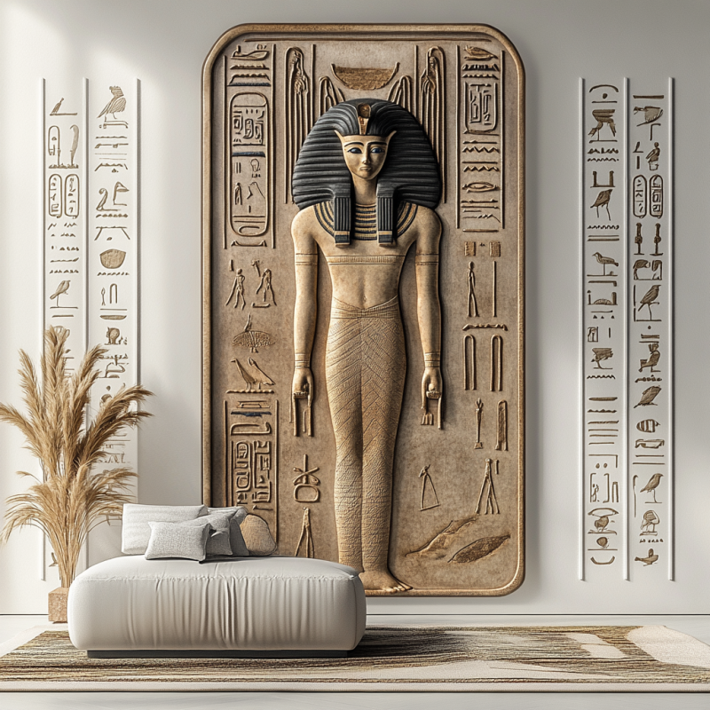 EGYPTIAN STANDING 3D RÖLYEF TABLO