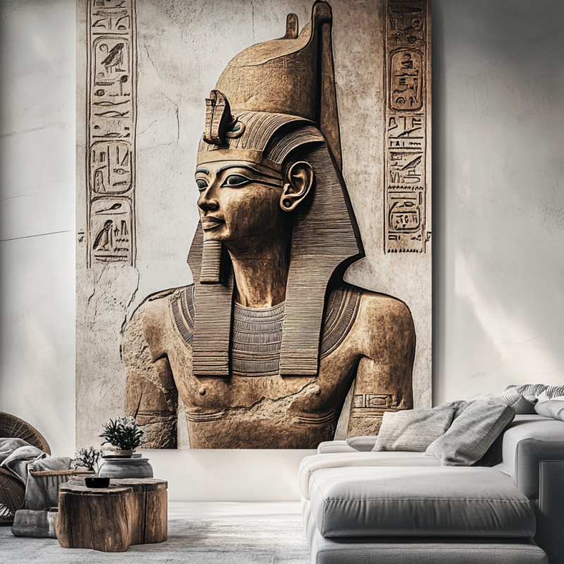 EGYPTIAN OLD MAN 3D RÖLYEF TABLO