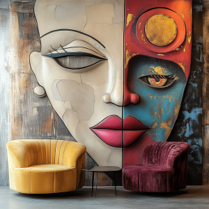 ABSTRACT ELEPHANT 3D RÖLYEF TABLO