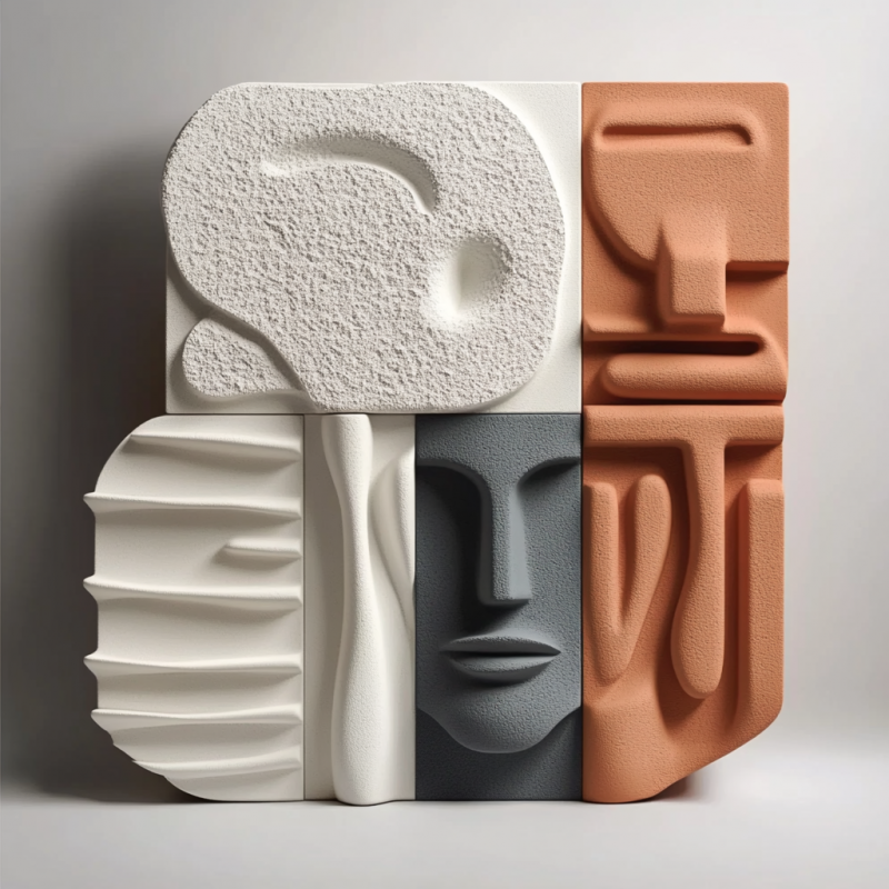 BİÇİMLER 3D RÖLYEF TABLO