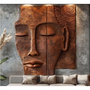 AFRO KADIN MASK 3D RÖLYEF TABLO
