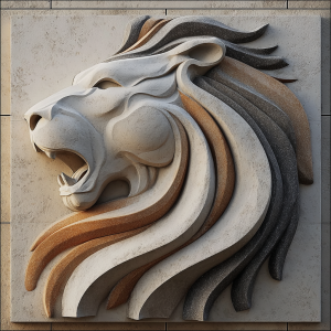 ASLAN AT 3D RÖLYEF TABLO