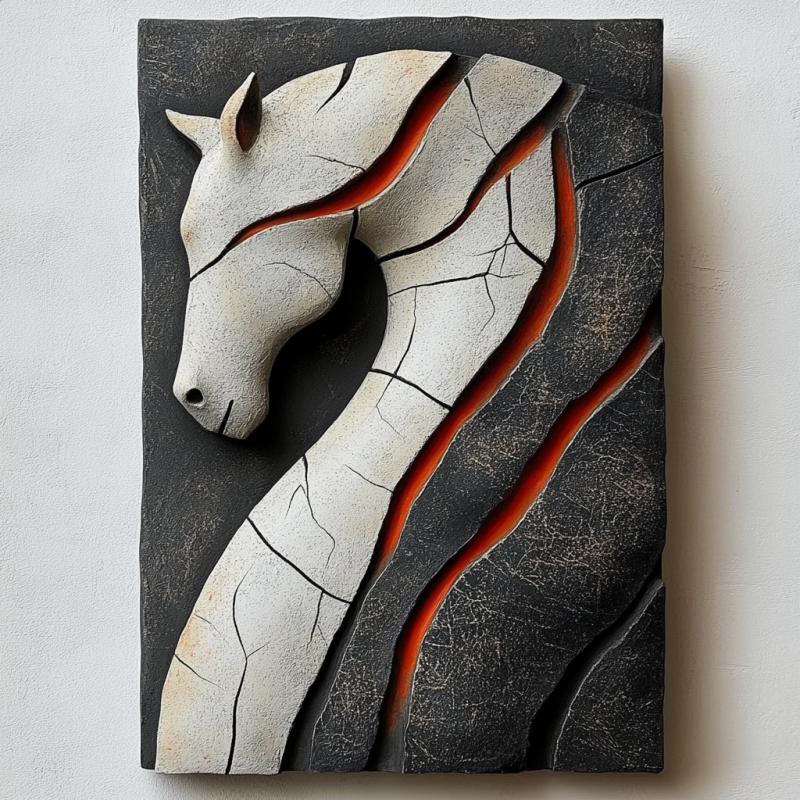 BLACK AT 3D RÖLYEF TABLO