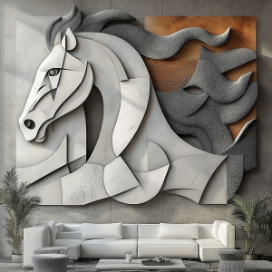 BLACK AT 3D RÖLYEF TABLO