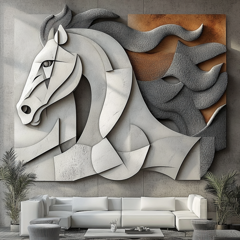 BLACK AT 3D RÖLYEF TABLO