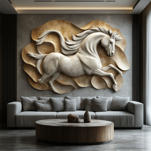 BLACK AT 3D RÖLYEF TABLO