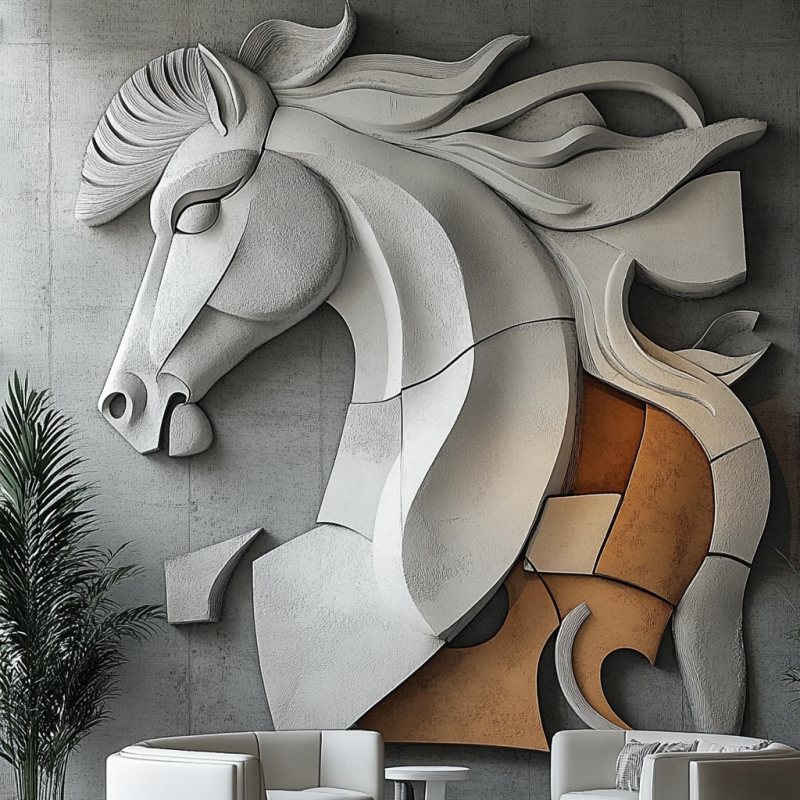 BLACK AT 3D RÖLYEF TABLO