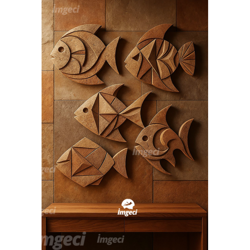 FISH FISH 3D RÖLYEF TABLO