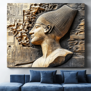 EGYPTIAN CREAM MAN 3D RÖLYEF TABLO