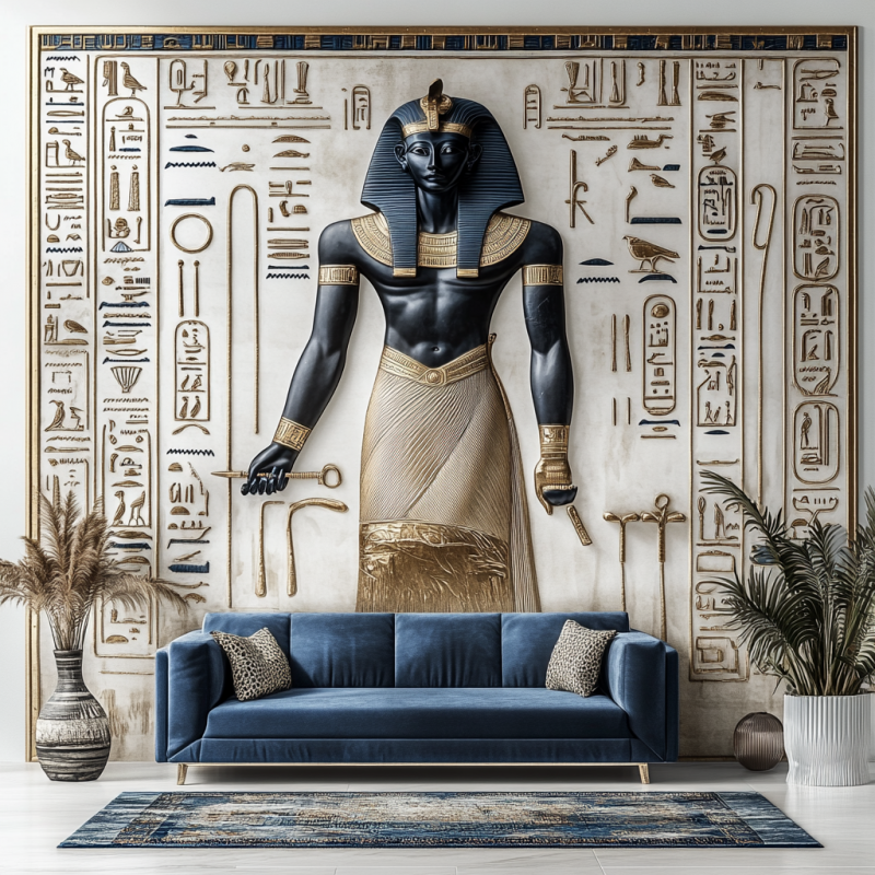 EGYPTIAN PRIEST 3D RÖLYEF TABLO