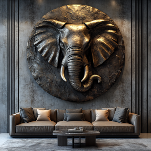 AFRIKA FIL 3D RÖLYEF TABLO