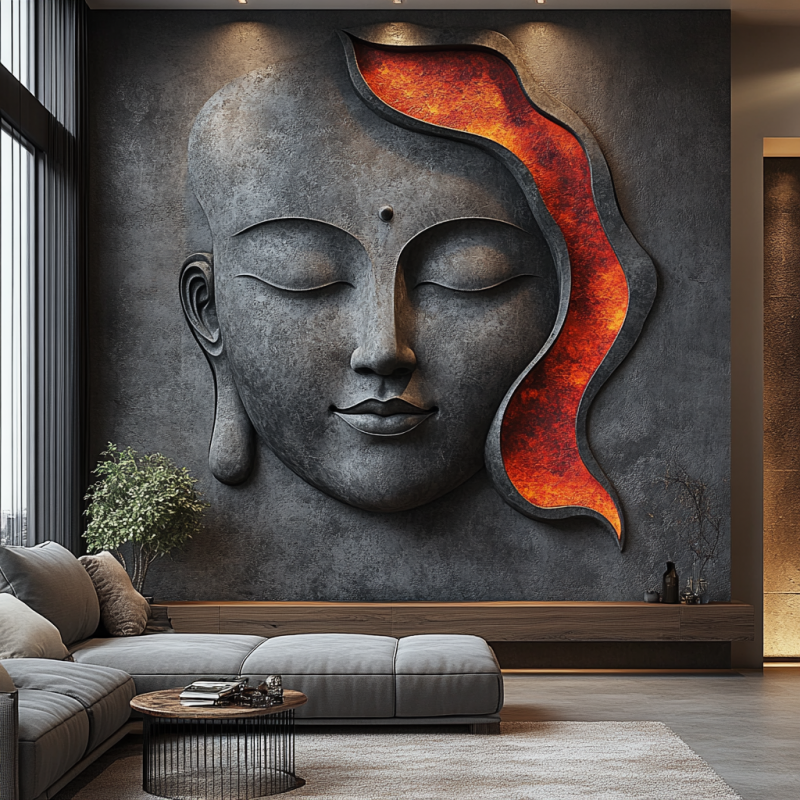 KIRMIZI BUDA 3D RÖLYEF TABLO