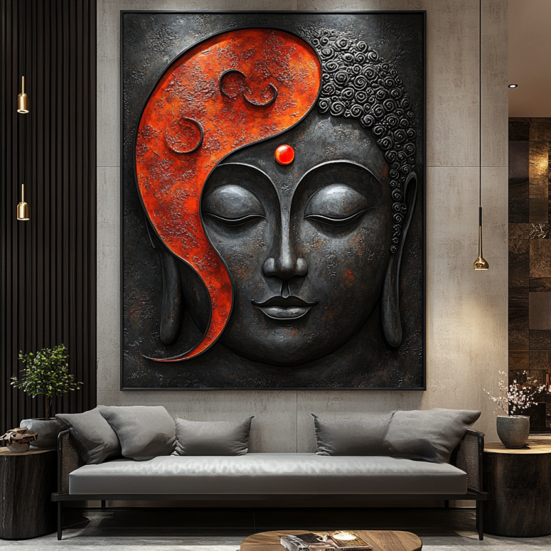 KIRMIZI BUDA 3D RÖLYEF TABLO